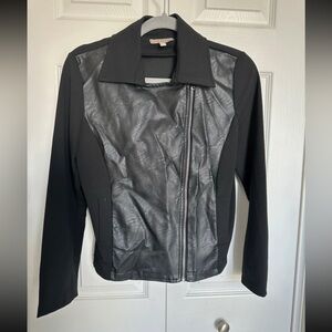 Sleek Black Leather Jacket for Women